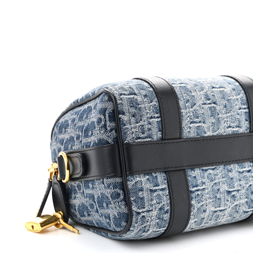 Denim Oblique Groove 20 Bag Blue wholesalehk.shop