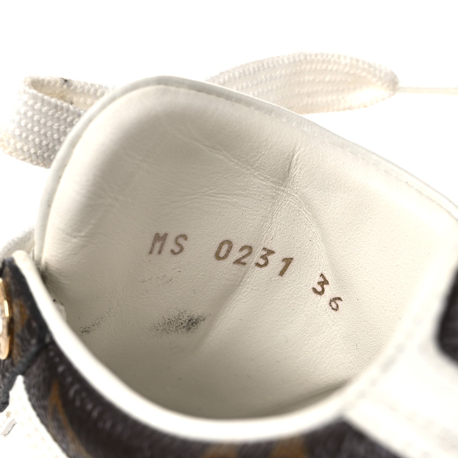 Calfskin Embossed Monogram Time Out Sneakers 36 White £¨ Direct shipment via from wholesalehk.shop