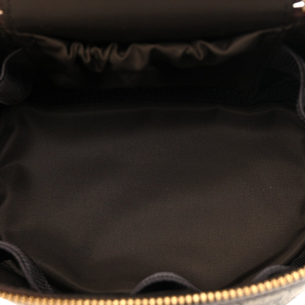 GG Supreme Monogram Textured Calfskin Web Ophidia Vanity Cosmetic Case Beige Ebony New Acero wholesalehk.shop
