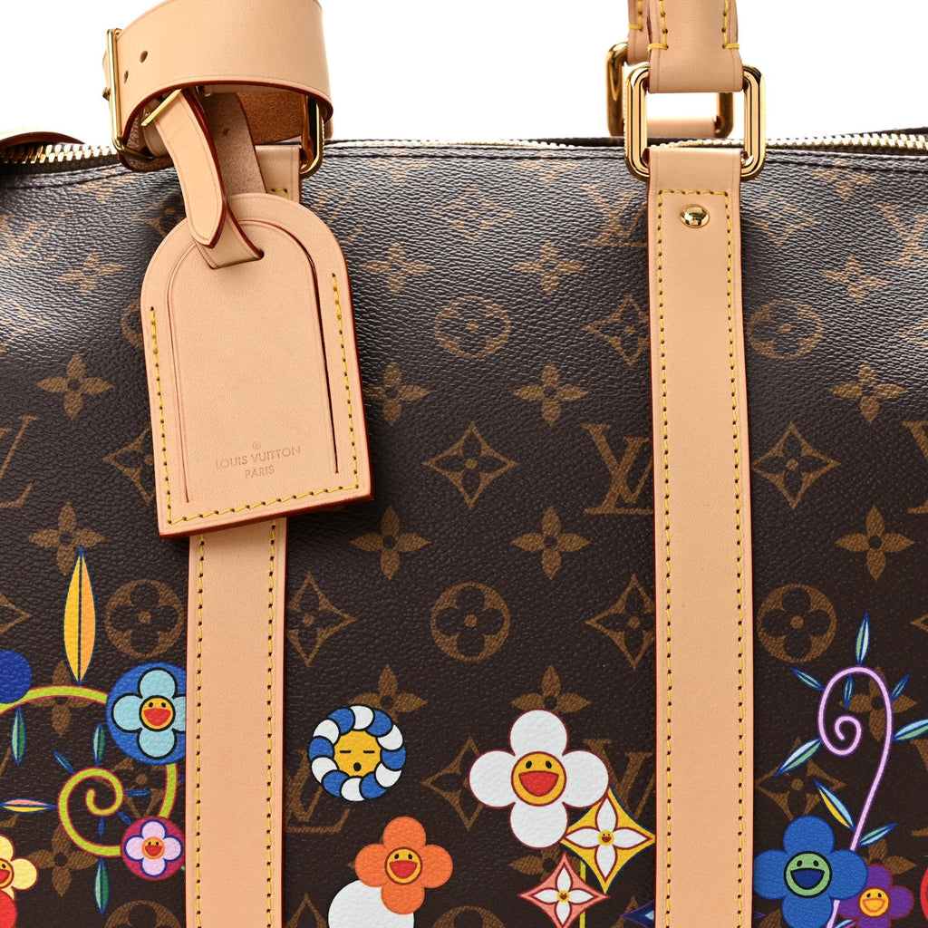 LV X TM Monogram Flowers Keepall Bandouliere 45 wholesalehk.shop