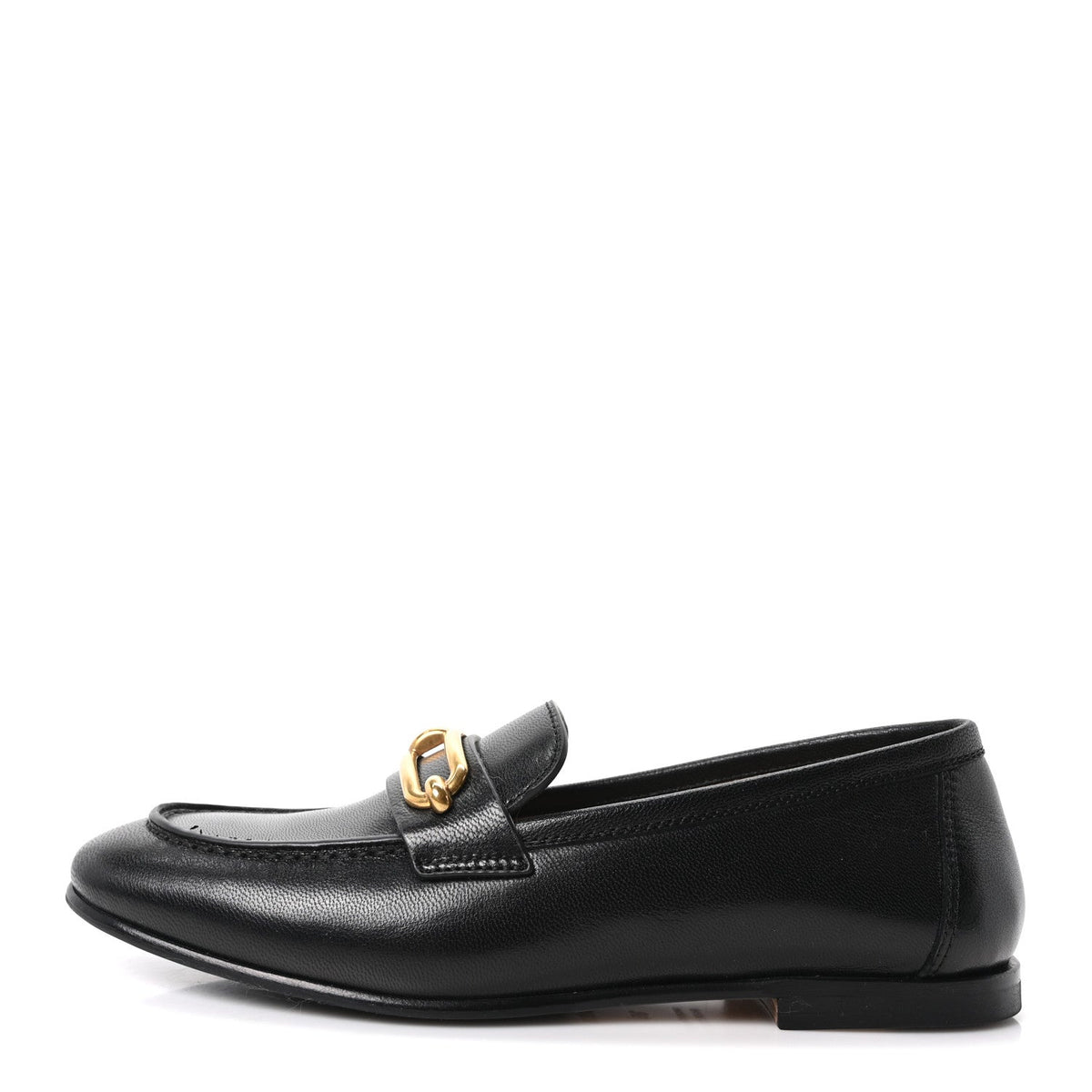 Calfskin Womens Colette Loafers 35 Black wholesalehk.shop