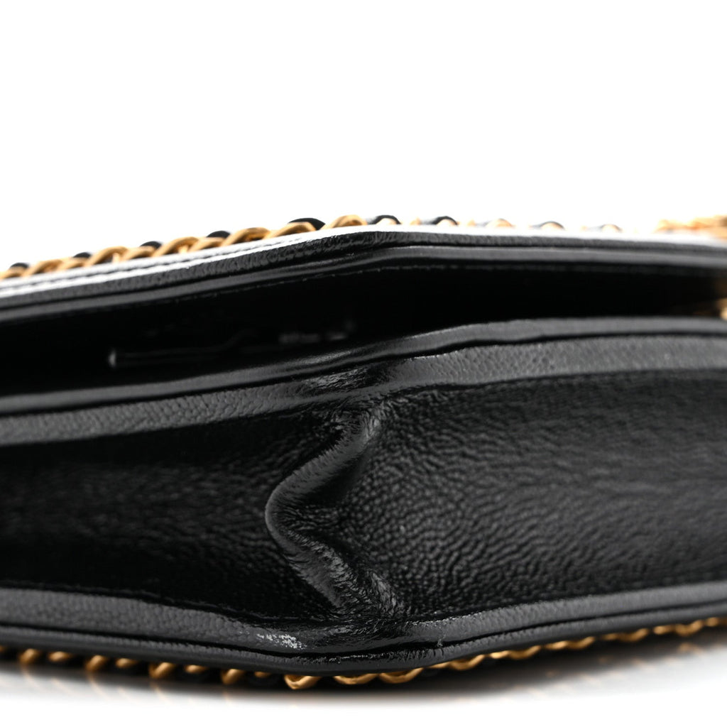 Caviar Quilted Chain Around Boy Wallet On Chain WOC Black wholesalehk.shop