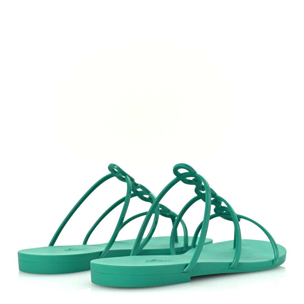 Rubber Womens Mykonos Sandals 37 Vert Tourmaline wholesalehk.shop