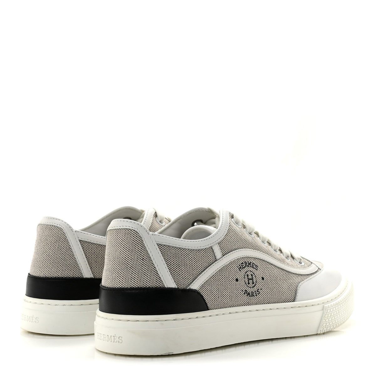 Canvas Calfskin Get Sneakers 38 Prunoir Blanc wholesalehk.shop