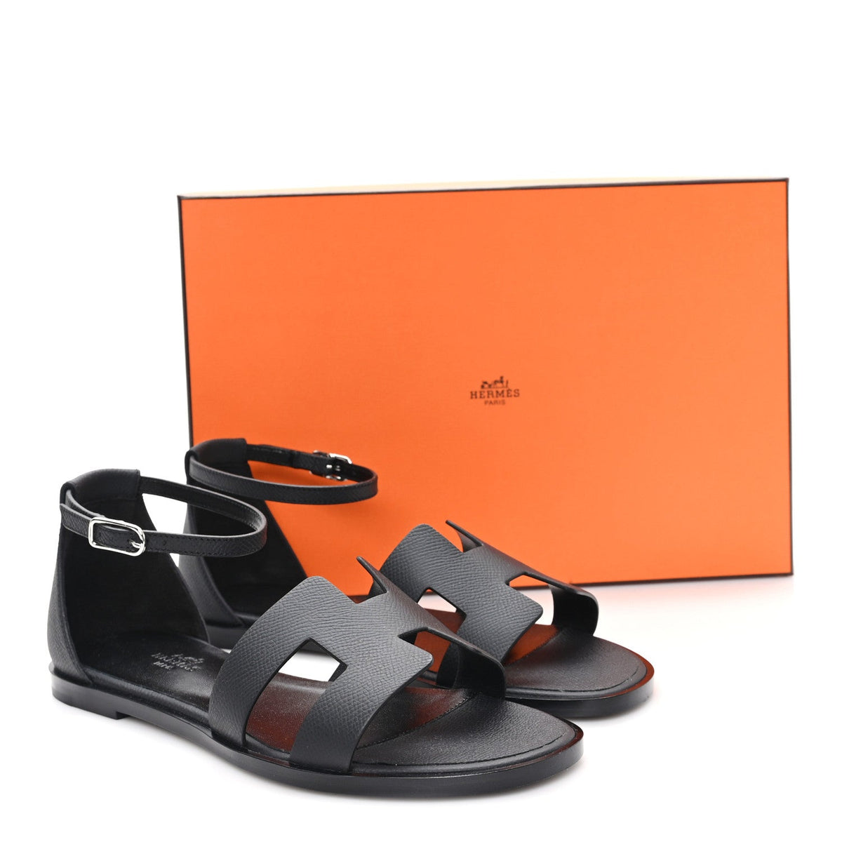 Epsom Santorini Sandals 38 Black wholesalehk.shop