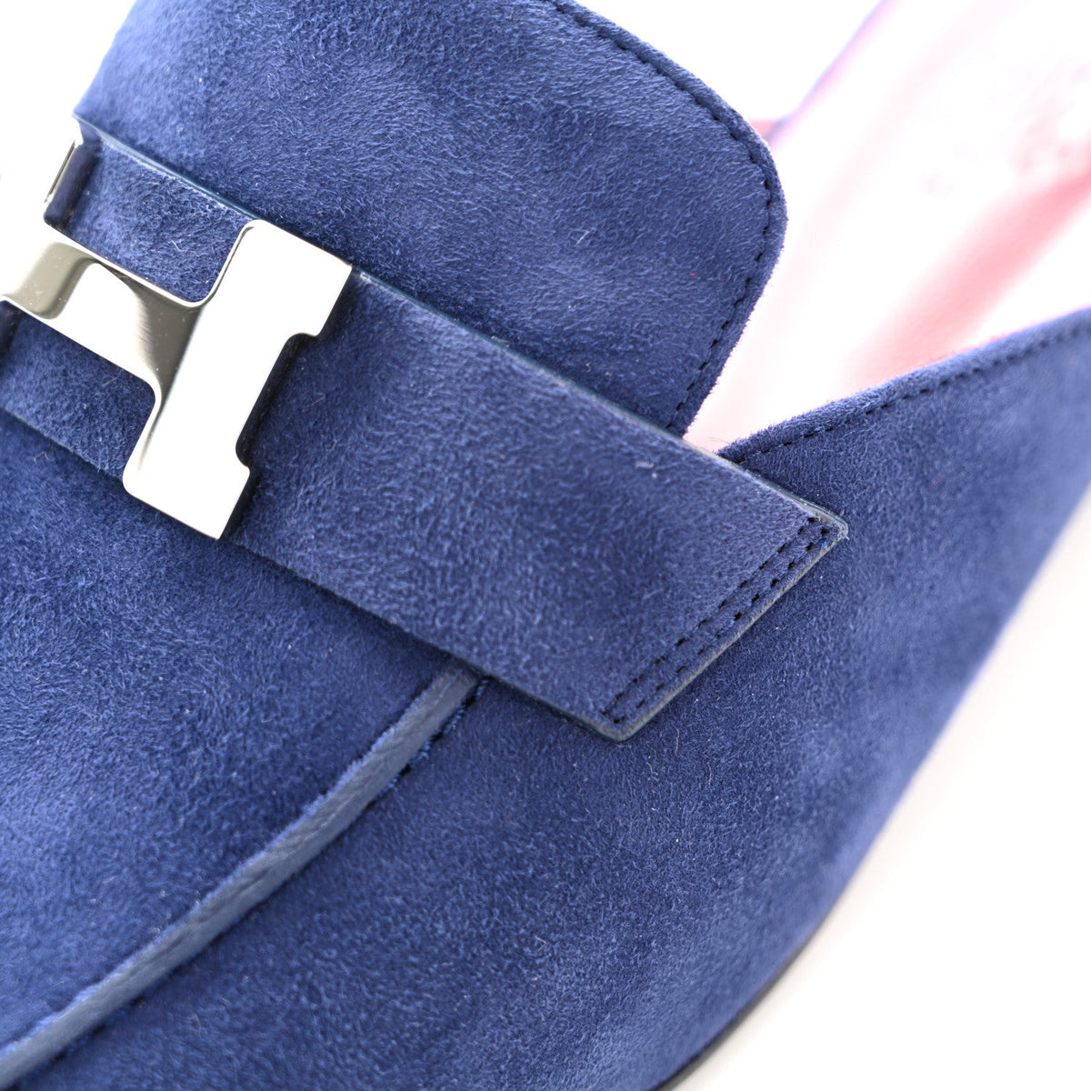Suede Goatskin Trocadero Mule 38.5 Bleu Diplomatique wholesalehk.shop