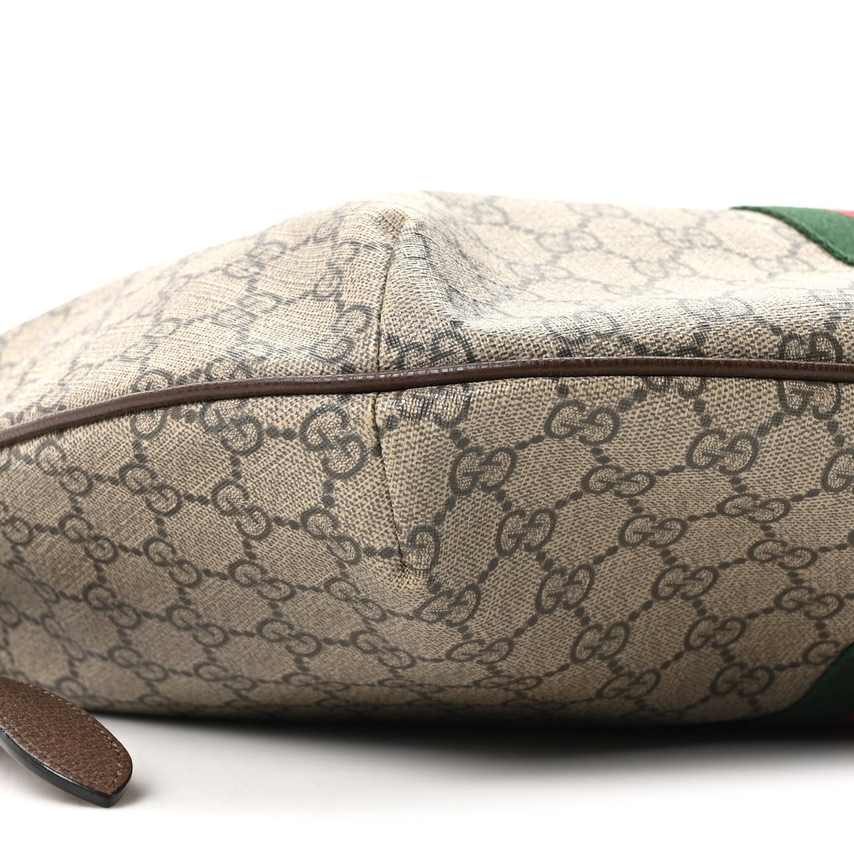 GG Supreme Monogram Web Ophidia Half Moon Hobo Brown wholesalehk.shop