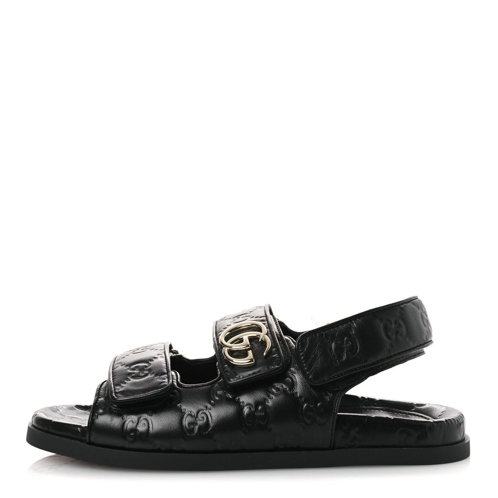 Guccissima GG Embossed Womens Sandals 37 Black £¨ Direct shipment via from wholesalehk.shop