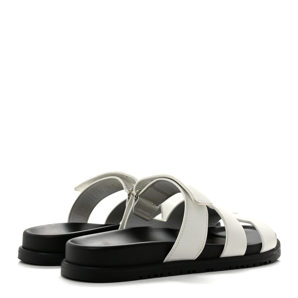Calfskin Womens Chypre Sandals 38.5 White wholesalehk.shop