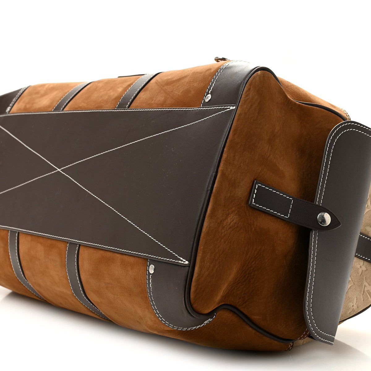 X NIGO Suede Monogram Keepall Bandouliere 50 Tan wholesalehk.shop