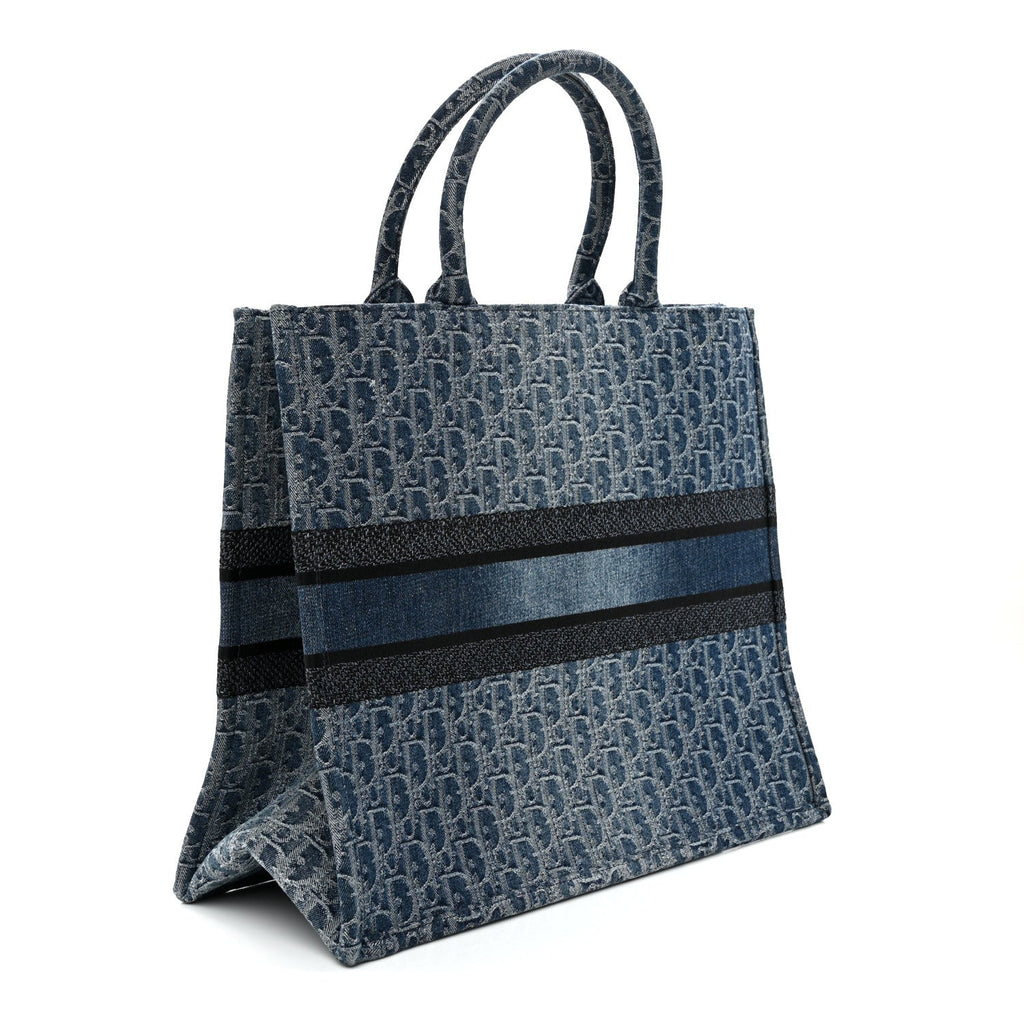 Oblique Denim Large Book Tote Blue £¨ Direct shipment via from wholesalehk.shop