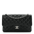Caviar Quilted Jumbo Double Flap Black wholesalehk.shop