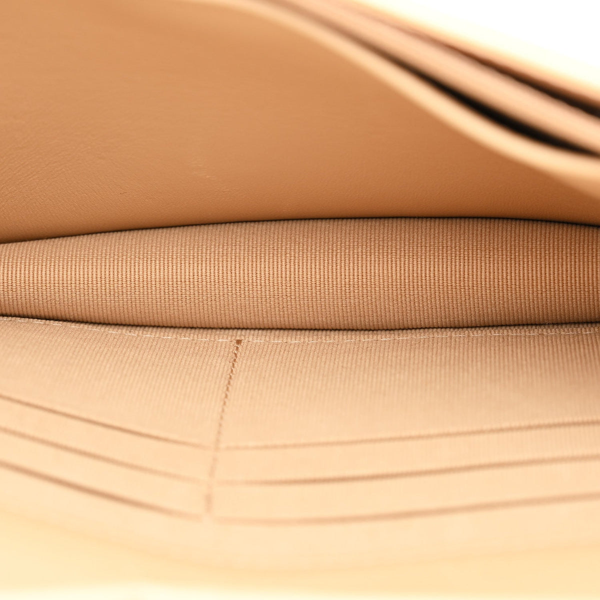 Lambskin Quilted Wallet On Chain WOC Beige Black wholesalehk.shop