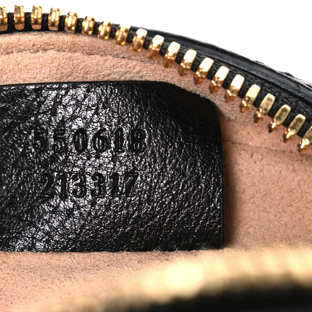Grained Calfskin Web Mini Ophidia Round Shoulder Bag Black wholesalehk.shop