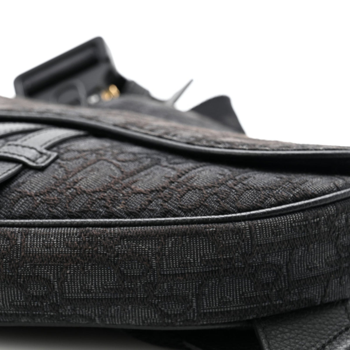 Oblique Mens Saddle Bag Black Blue wholesalehk.shop