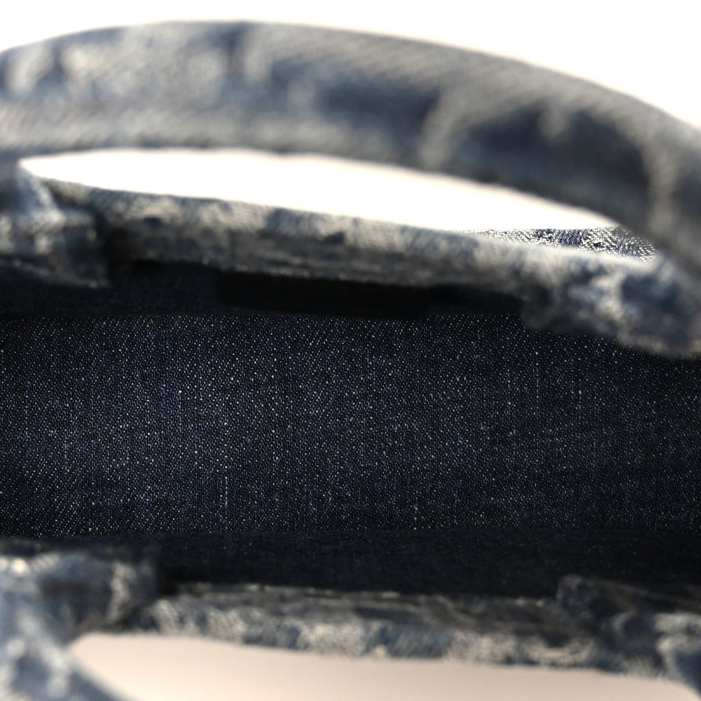 Denim Oblique Mini Book Tote With Strap Blue £¨ Direct shipment via from wholesalehk.shop