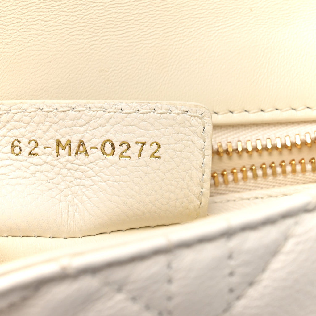 Grained Calfskin Cannage Small Caro Bag White wholesalehk.shop