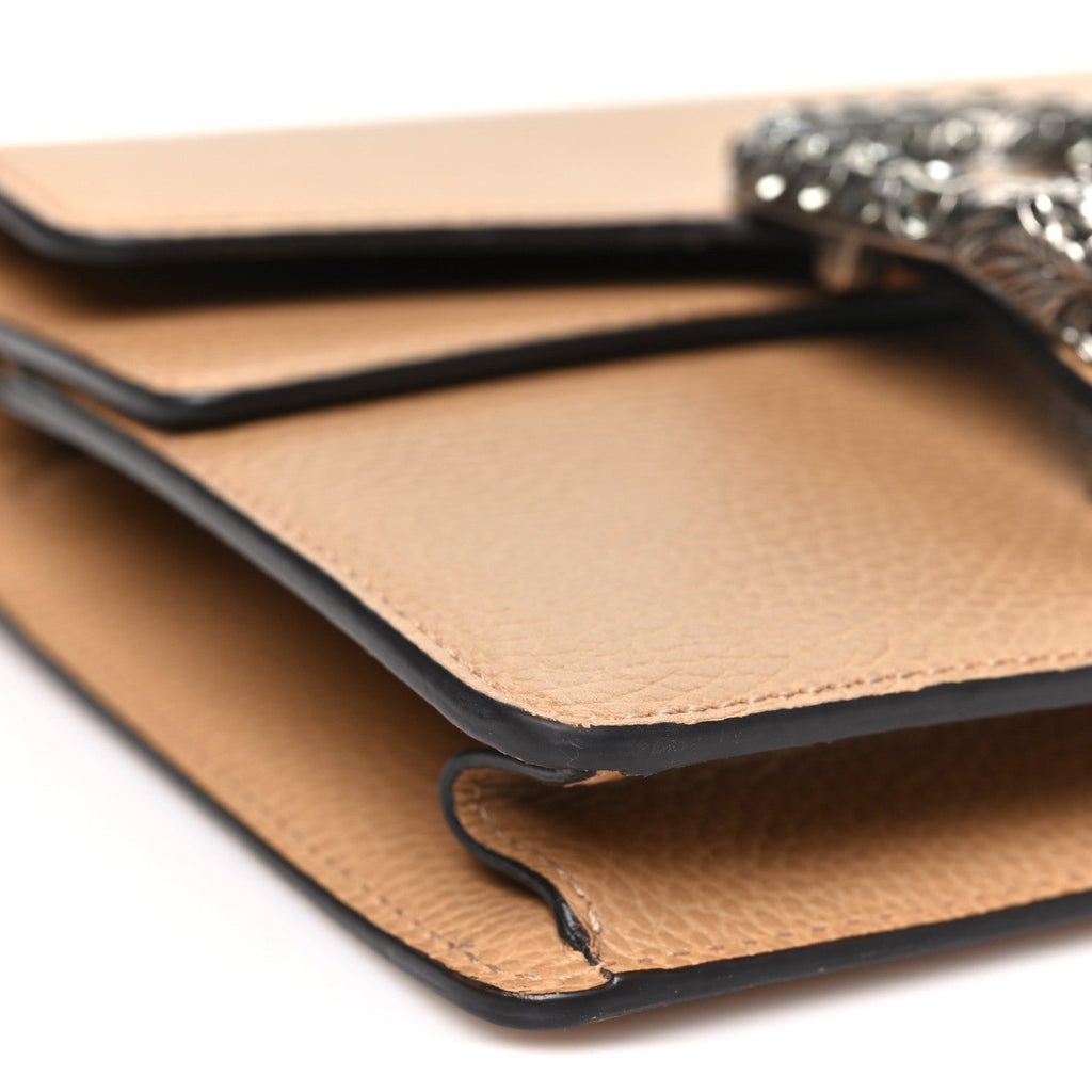 Dollar Calfskin Crystal Mini Dionysus Shoulder Bag Natural Tan Black Diamond wholesalehk.shop