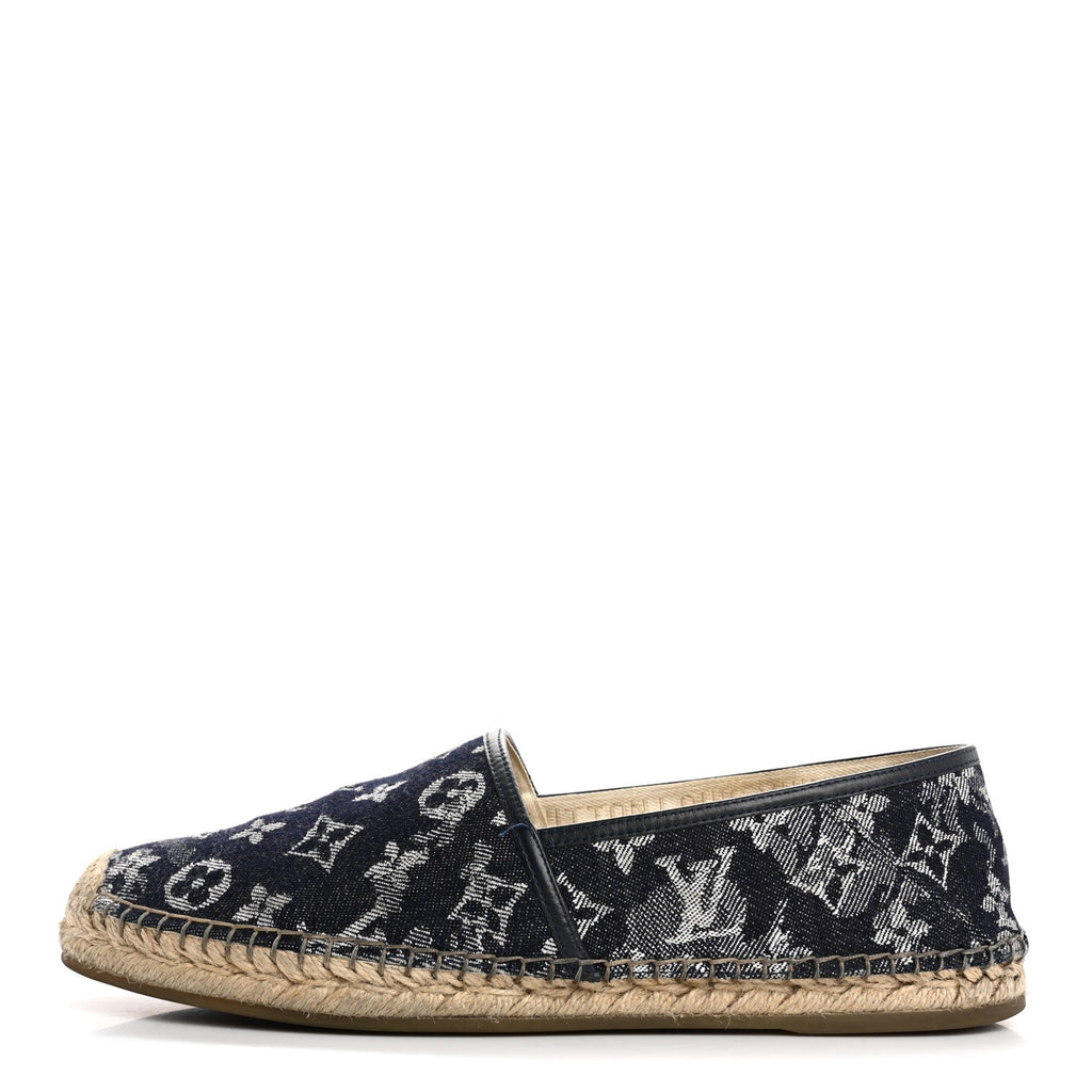 Monogram Denim Espadrille Flats 8.5 Blue £¨ Direct shipment via from wholesalehk.shop