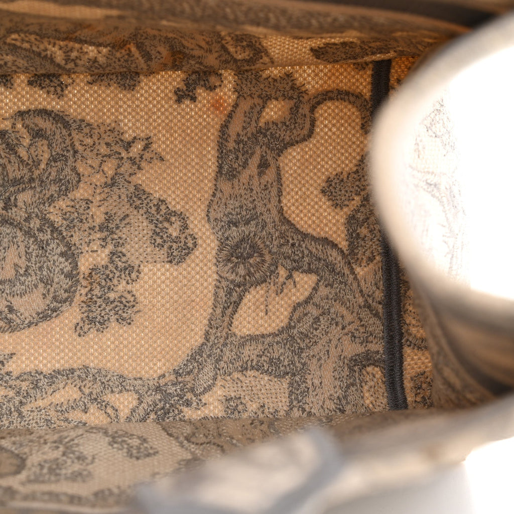 Canvas Embroidered Medium Dioriviera Toile De Jouy Book Tote Gray £¨ Direct shipment via from wholesalehk.shop