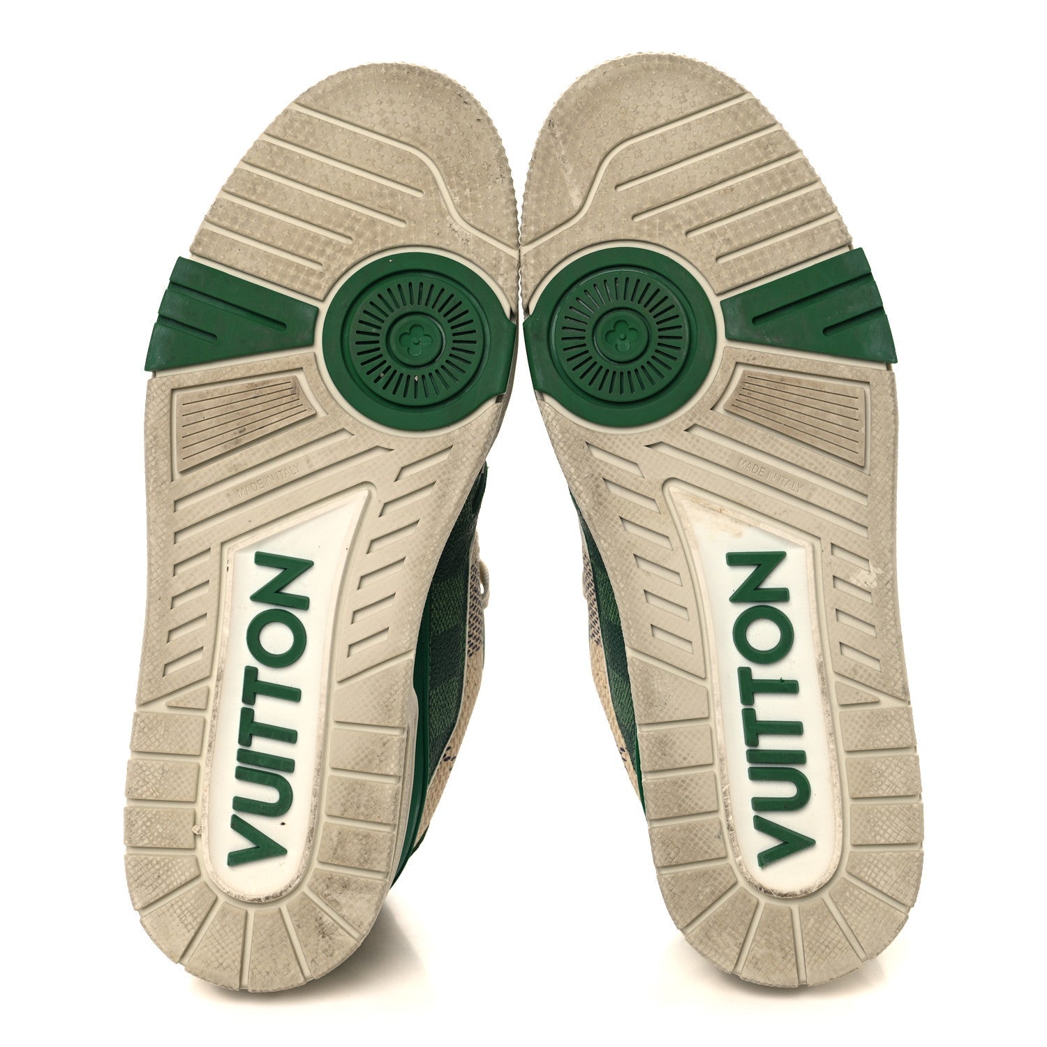 Damier Grained Calfskin Monogram Mens LV Trainer Sneakers 4 Green £¨ Direct shipment via from wholesalehk.shop