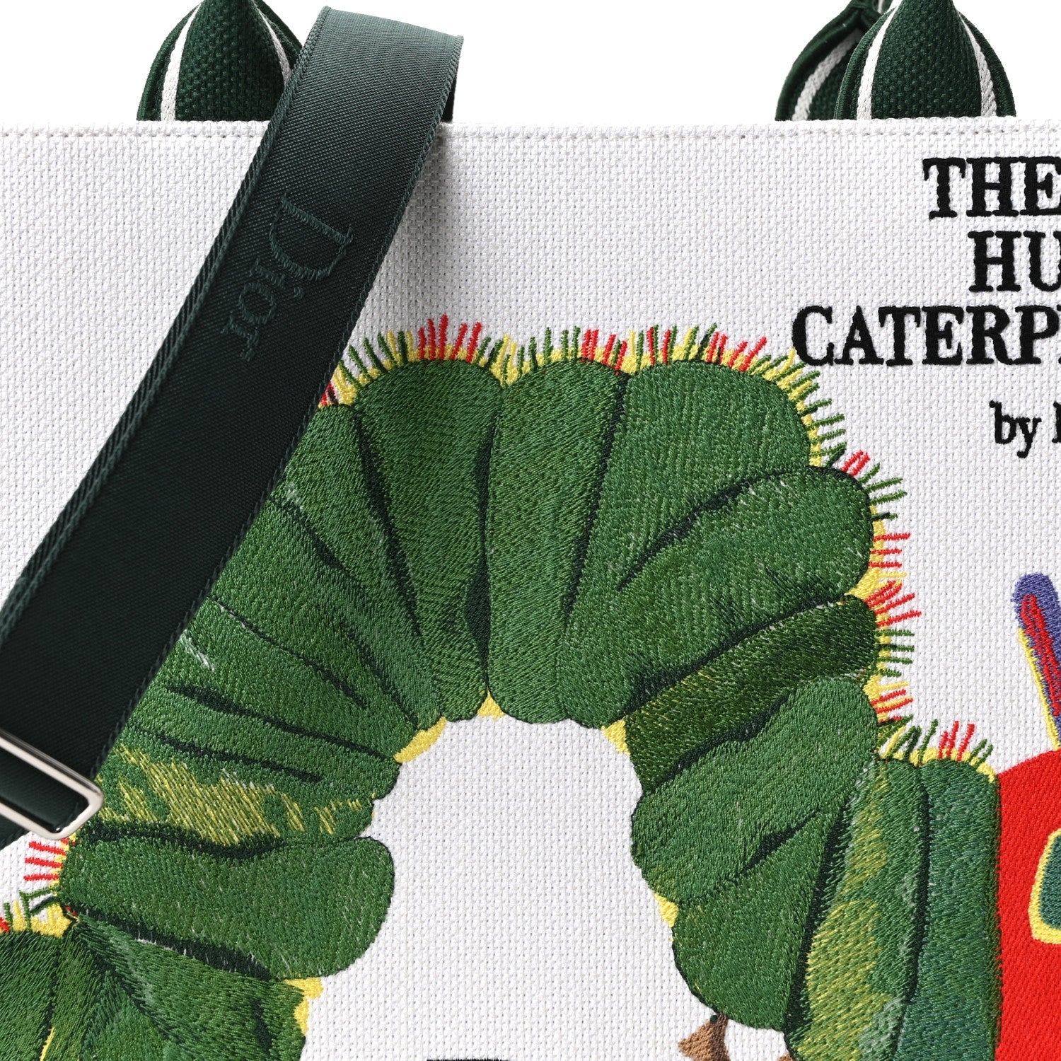 Canvas Embroidered Medium The Very Hungry Caterpillar Book Tote With Strap White Multicolor £¨ Direct shipment via from wholesalehk.shop