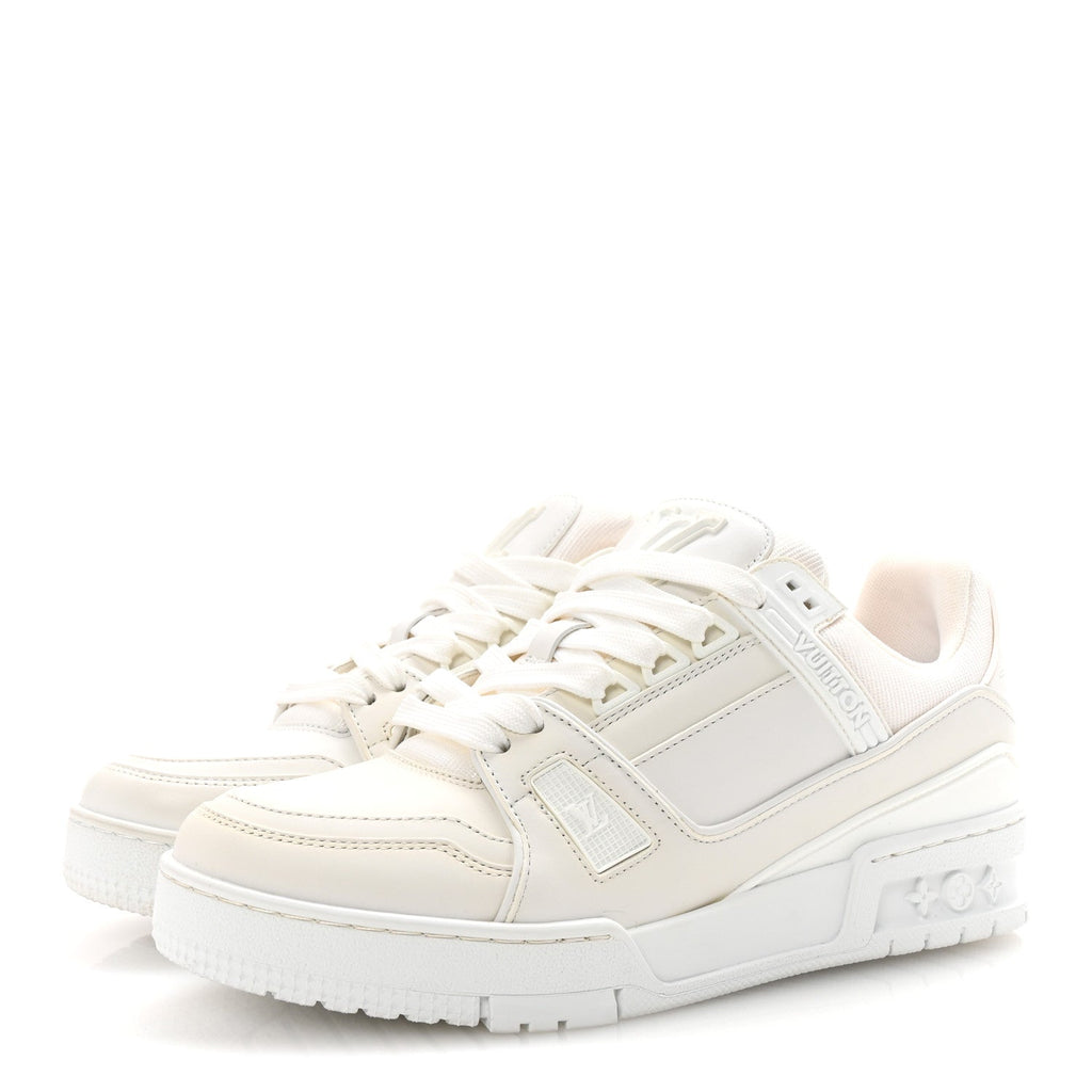Calfskin Womens LV Trainer Sneakers 37.5 White £¨ Direct shipment via from wholesalehk.shop
