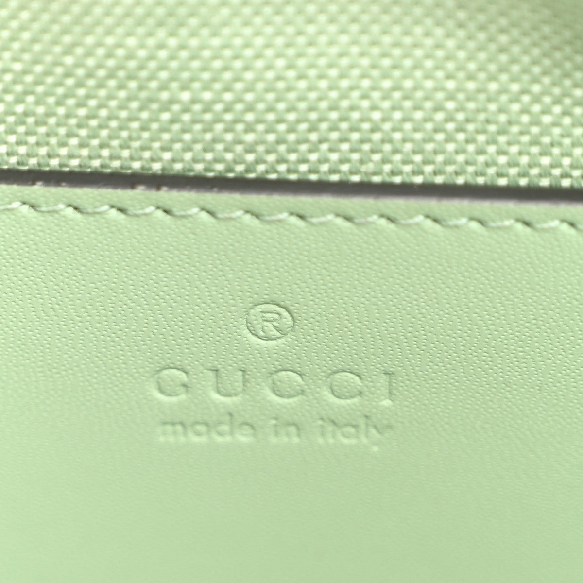 Denim GG Monogram Calfskin Mini Ophidia Top Handle Bag Pale Green wholesalehk.shop
