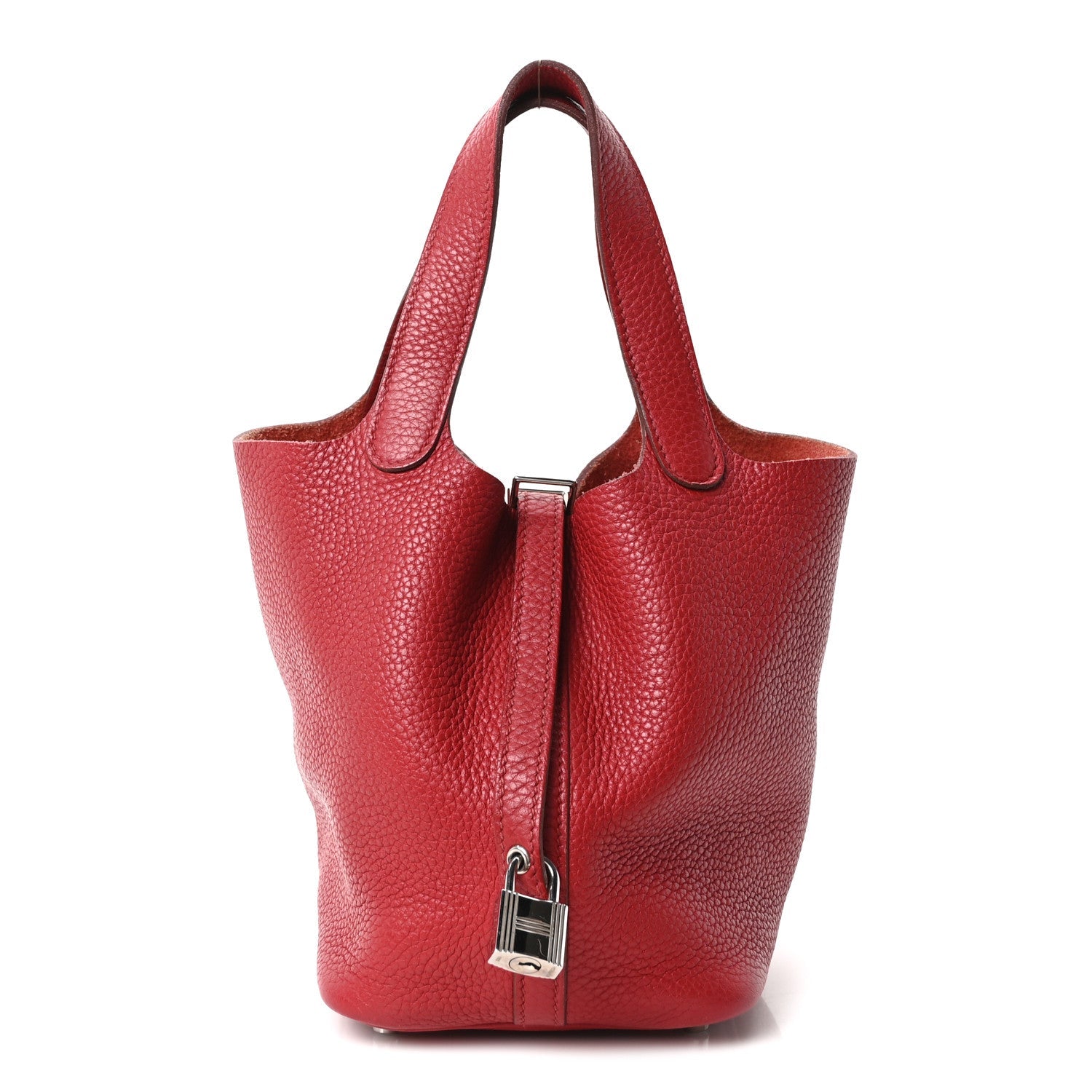 Taurillon Clemence Picotin Lock 18 PM Rouge Garance £¨ Direct shipment via from wholesalehk.shop