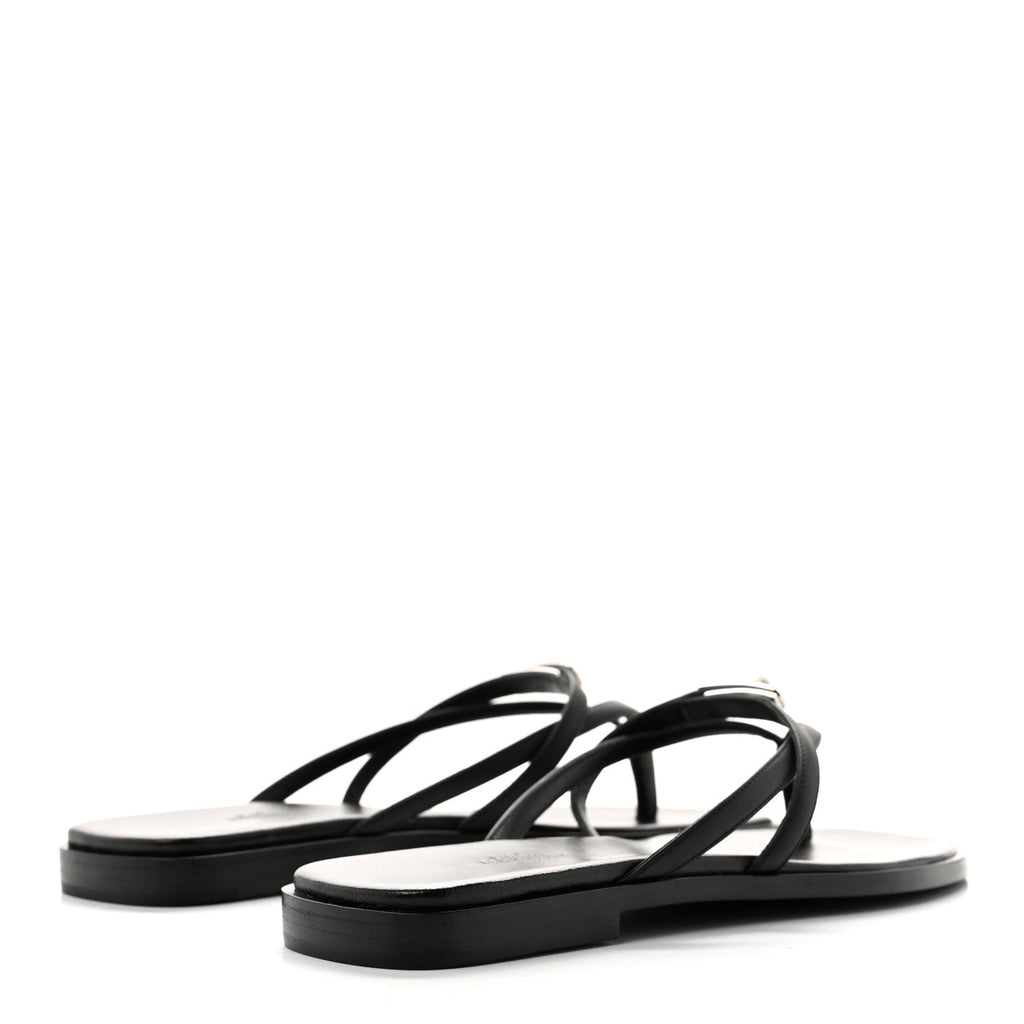 Calfskin Miss Sandals 38 Black wholesalehk.shop