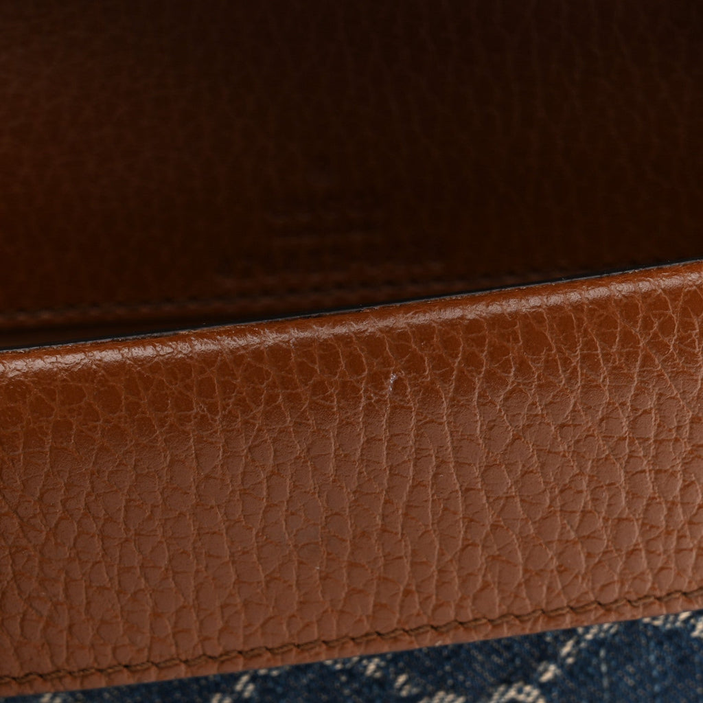New Denim GG Monogram Dollar Calfskin Enamel Super Mini Dionysus Shoulder Bag Blue Tea Cuir Epilog Electric Blue wholesalehk.shop