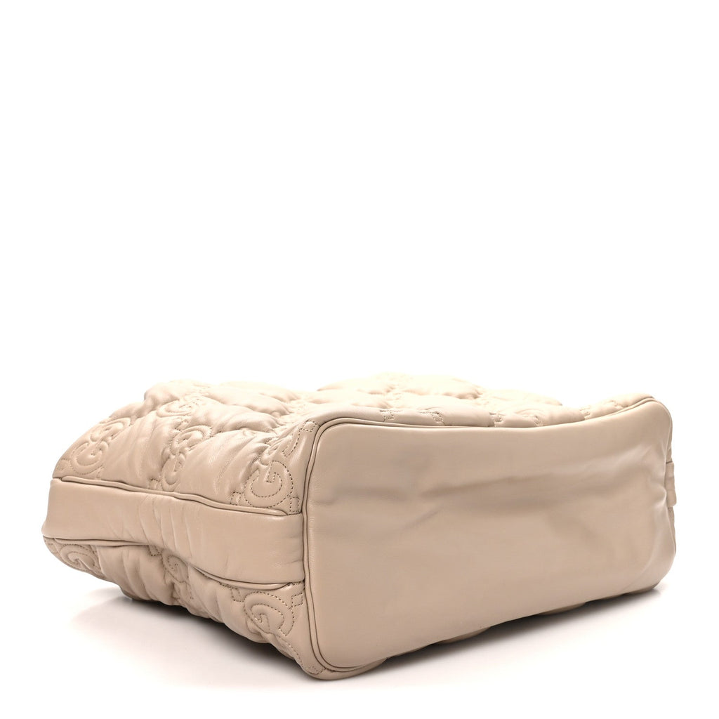 Calfskin GG Matelasse Large Tote Beige wholesalehk.shop