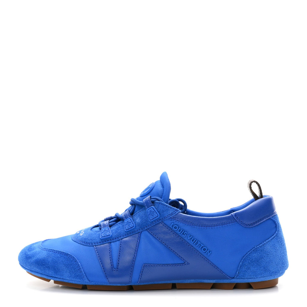 Suede Calfskin LV Sneakerina 39.5 Electric Blue £¨ Direct shipment via from wholesalehk.shop