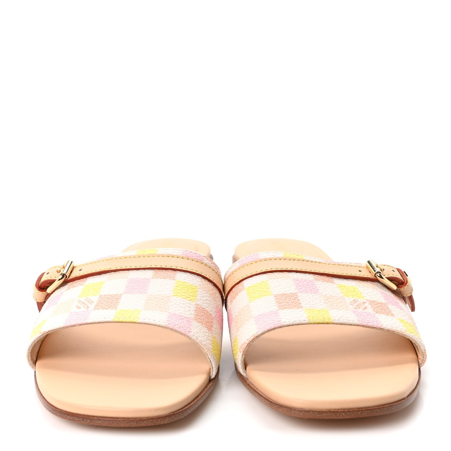 Damierlicious Neo Revival Flat Mule Sandals 38 Rose Peach £¨ Direct shipment via from wholesalehk.shop