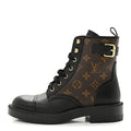 Calfskin Monogram Citizen Flat Ranger Boots 37.5 Cacao Brown Black £¨ Direct shipment via from wholesalehk.shop