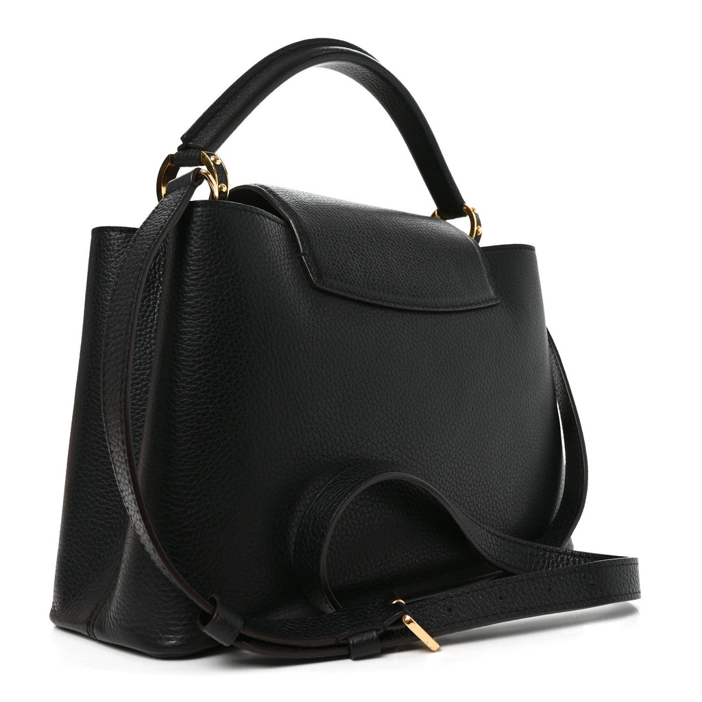 Taurillon Capucines PM Black £¨ Direct shipment via from wholesalehk.shop
