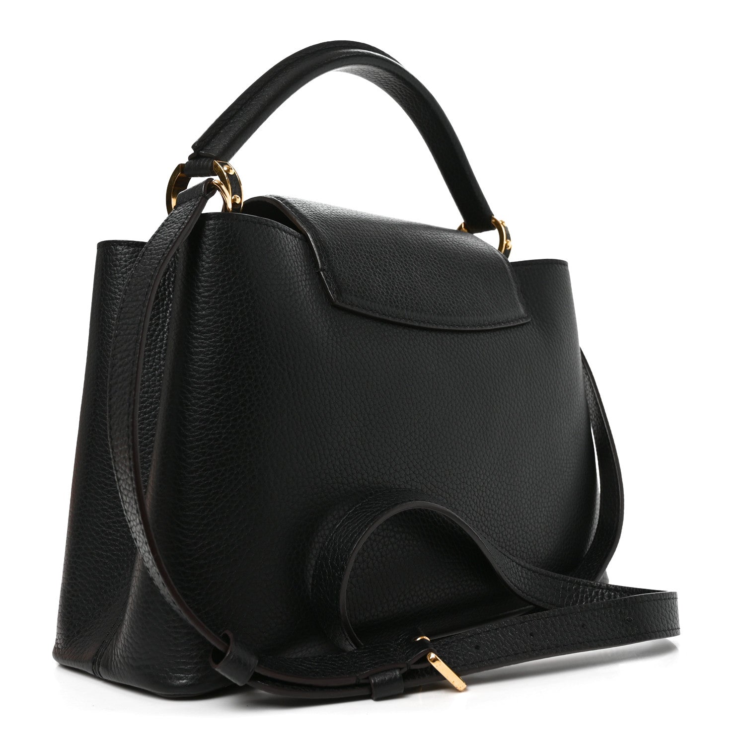 Taurillon Capucines PM Black £¨ Direct shipment via from wholesalehk.shop