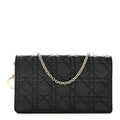 Lambskin Cannage Lady Dior Pouch Black wholesalehk.shop