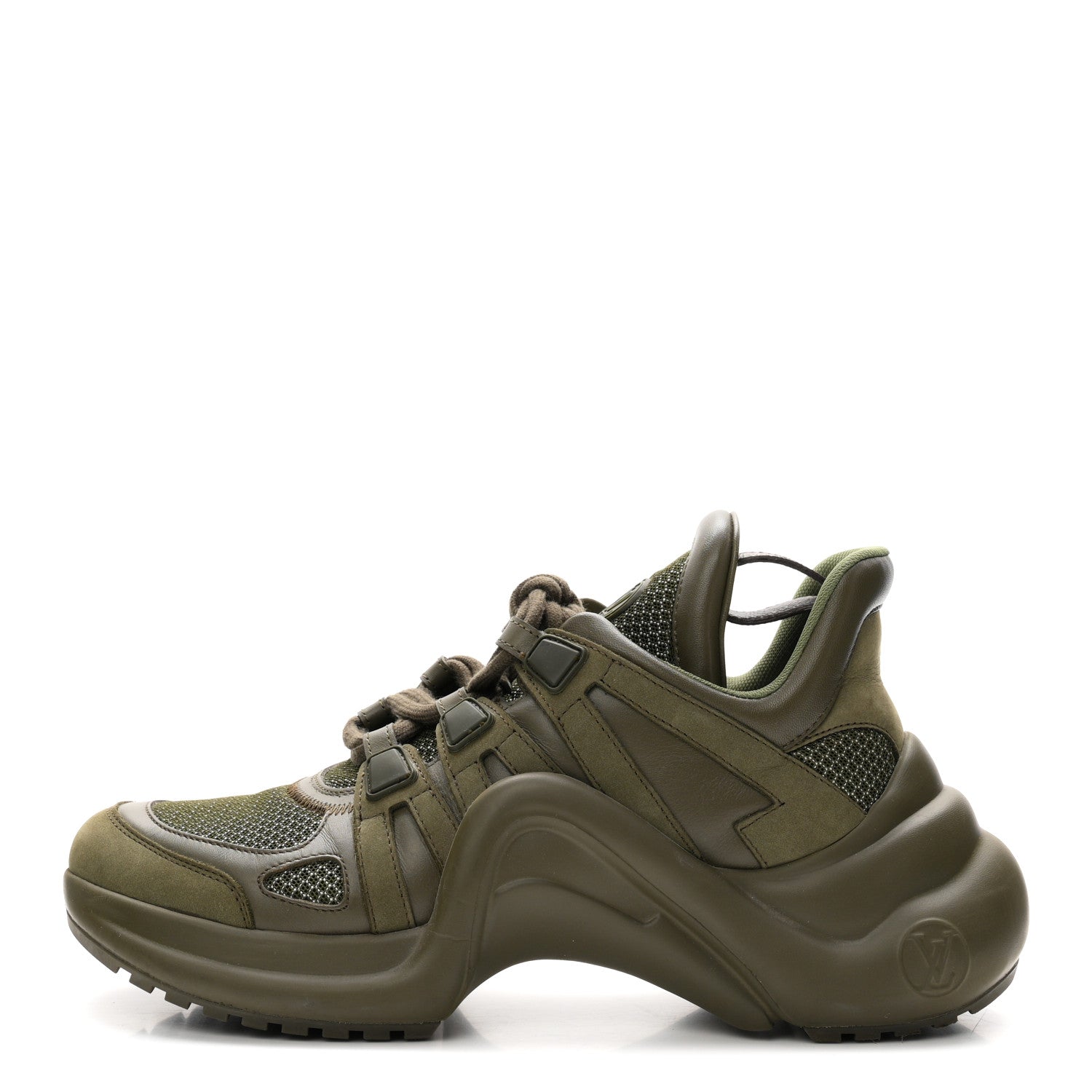 Calfskin Technical Nylon LV Archlight Sneakers 38 Green £¨ Direct shipment via from wholesalehk.shop