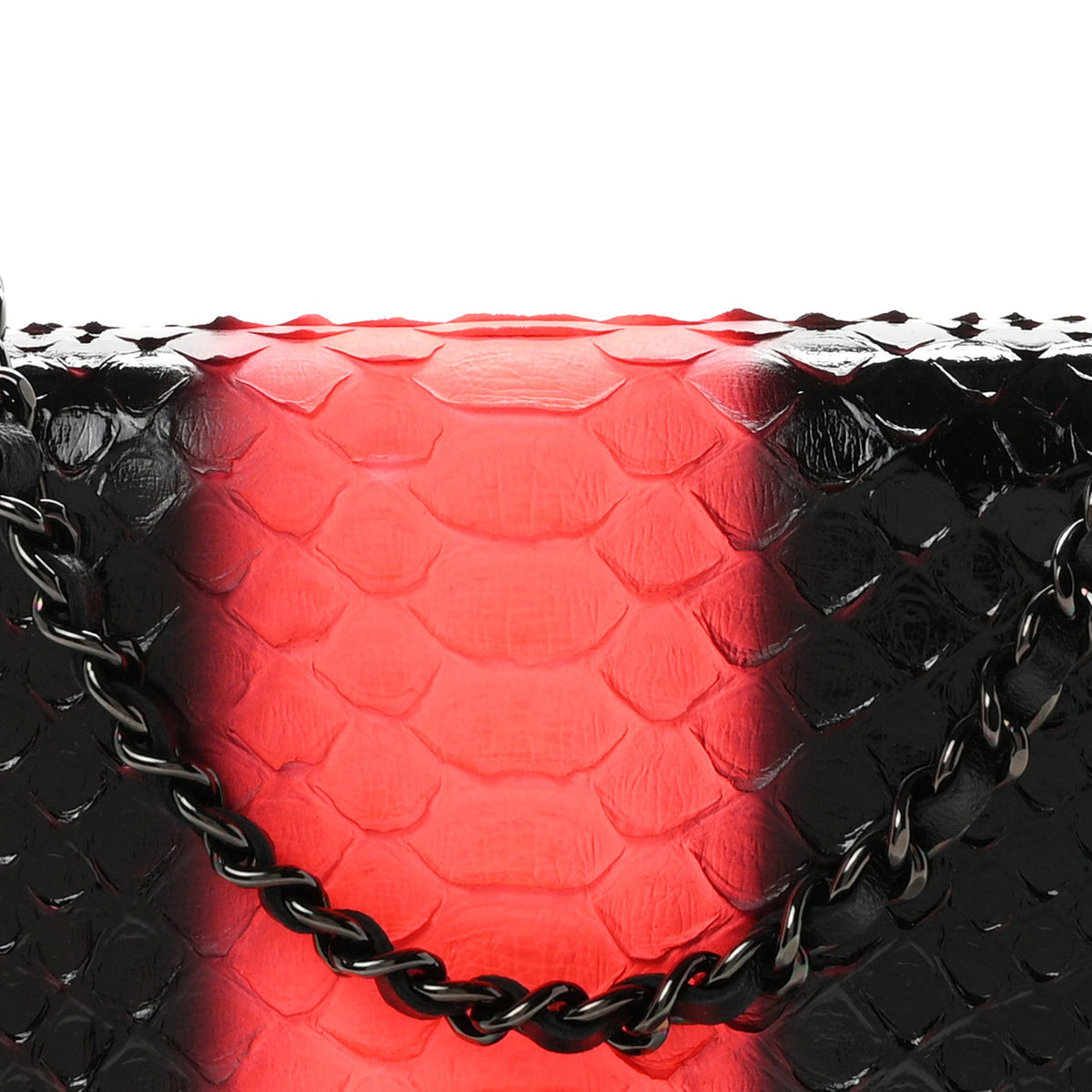 Snakeskin Wallet On Chain WOC Black Red wholesalehk.shop