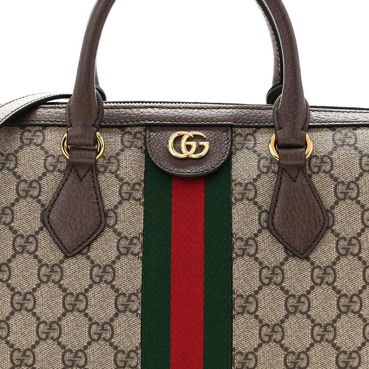 GG Supreme Monogram Web Medium Ophidia Boston Brown wholesalehk.shop