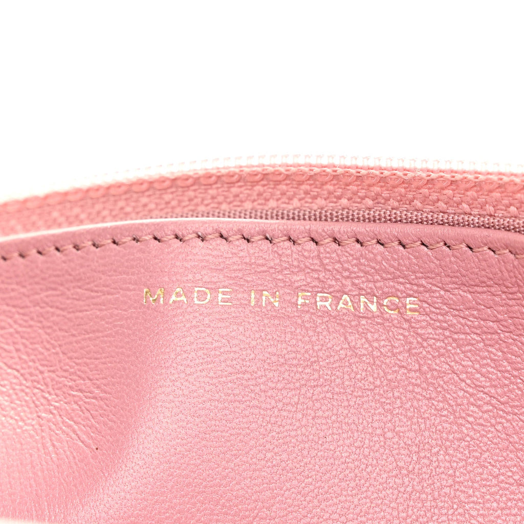 Metallic Lambskin Quilted Boy Wallet On Chain WOC Pink wholesalehk.shop