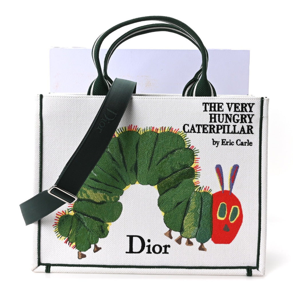 Canvas Embroidered Medium The Very Hungry Caterpillar Book Tote With Strap White Multicolor £¨ Direct shipment via from wholesalehk.shop