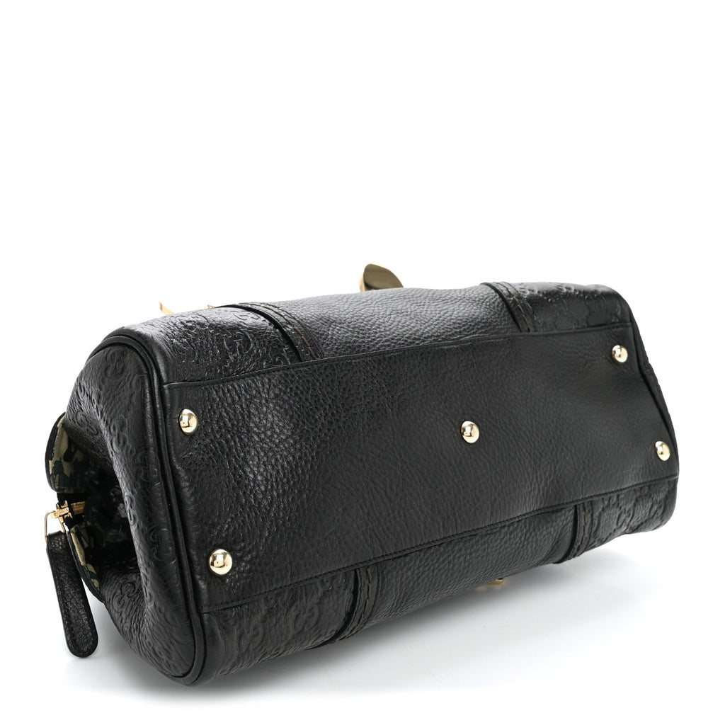 Calfskin Guccissima Signoria Bowler Bag Black £¨ Direct shipment via from wholesalehk.shop