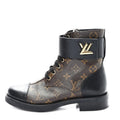 Calfskin Monogram Wonderland Flat Ranger Boots 38 Black £¨ Direct shipment via from wholesalehk.shop
