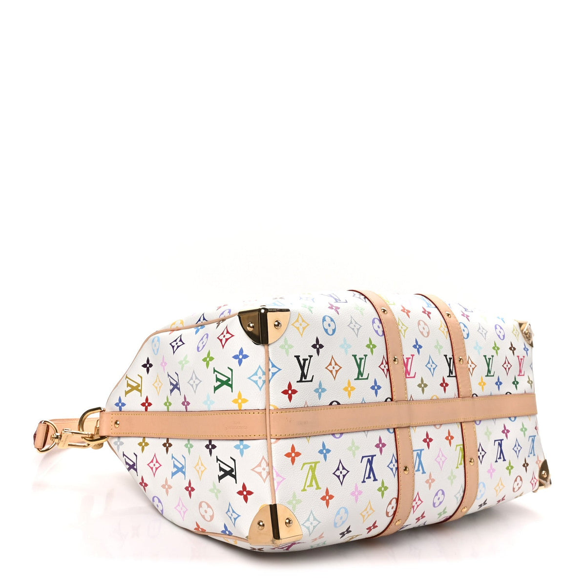 LV X TM Monogram Multicolor Keepall Bandouliere 45 White wholesalehk.shop