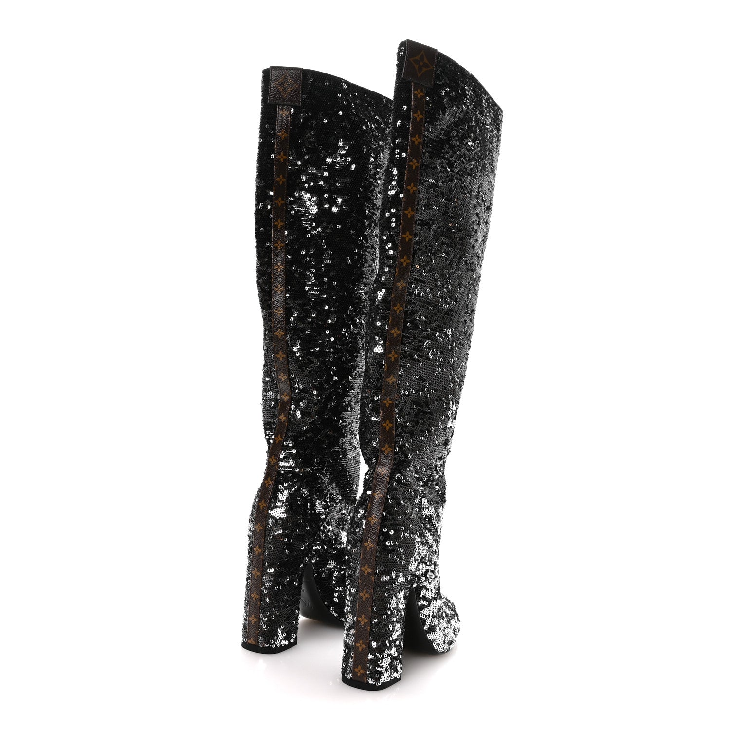 Sequin Donna High Boots 38 Black £¨ Direct shipment via from wholesalehk.shop