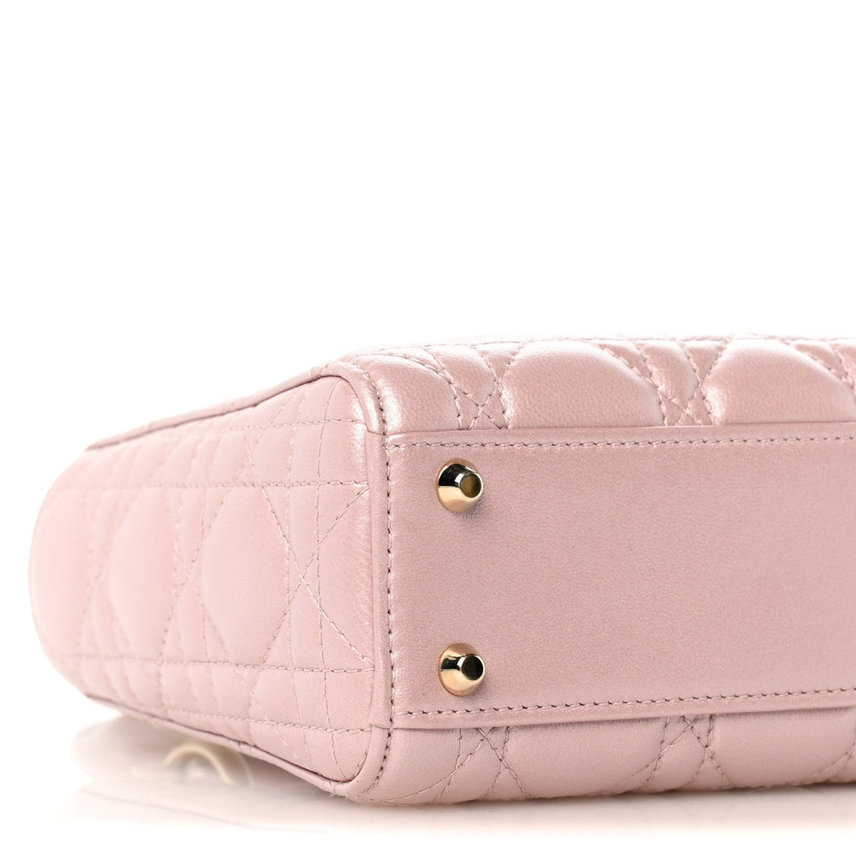 Metallic Lambskin Cannage Mini Lady Dior Lotus wholesalehk.shop