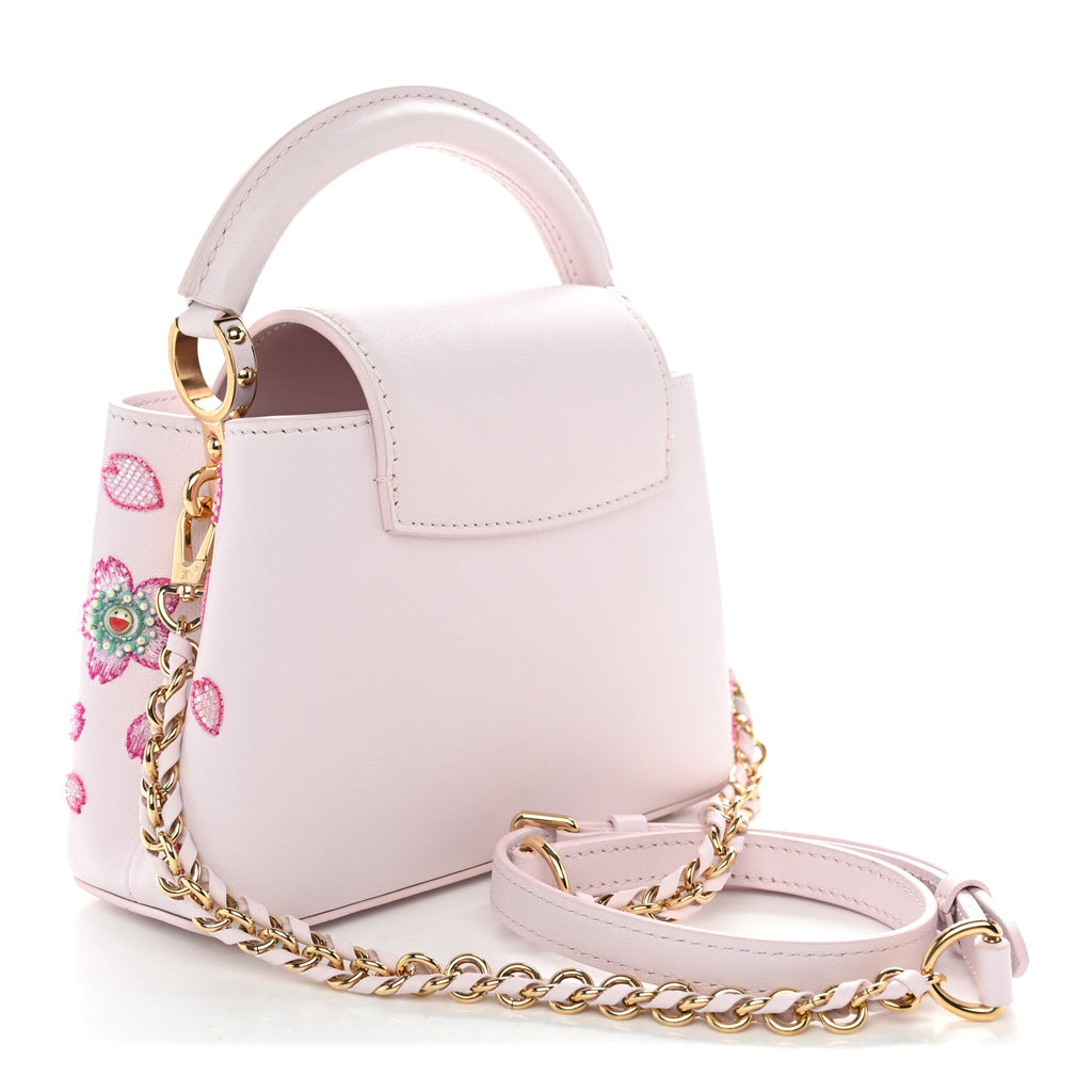 LV X TM Lambskin Beaded Embroidered Mini Cherry Blossom Capucines Pink £¨ Direct shipment via from wholesalehk.shop