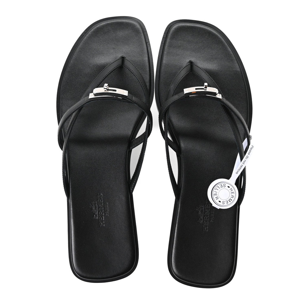 Calfskin Miss Sandals 39 Black wholesalehk.shop
